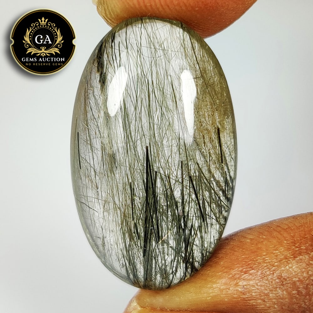 18.15 Ct Natural Rutile Quartz Oval Cab (1 of 3)