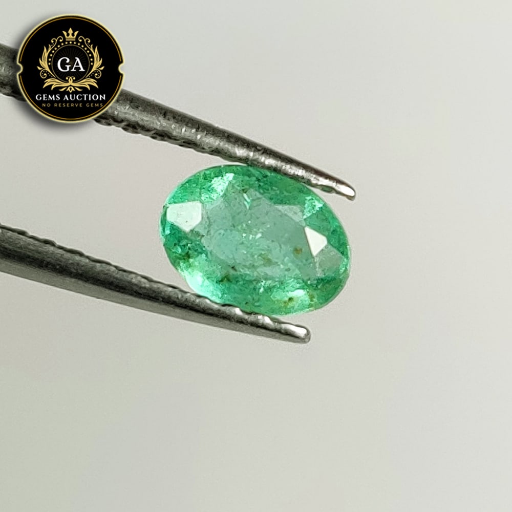 0.67 Ct Natural Zambian Emerald Oval Cut (1 of 3)