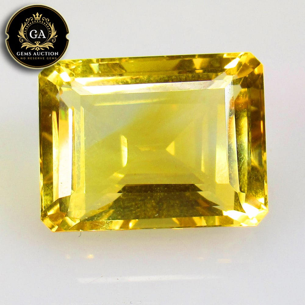 CERTIFIED 21.45 Ct Natural Citrine Emerald Cut (1 of 5)