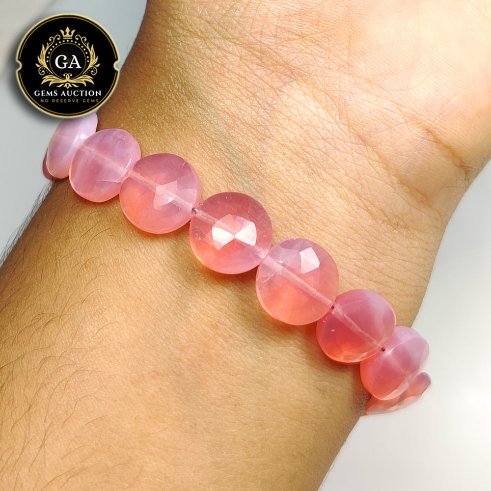 25.91 Ct Natural Pink Opal Round Cut Beads: Weight - 25.91 Ct / Size - 3.20 - 4.20 mm / 54 Pc's / 5.5" inches / Shape - Round Cut Beads / Clarity - Opaque / Origin - Peru / Treatment - None
