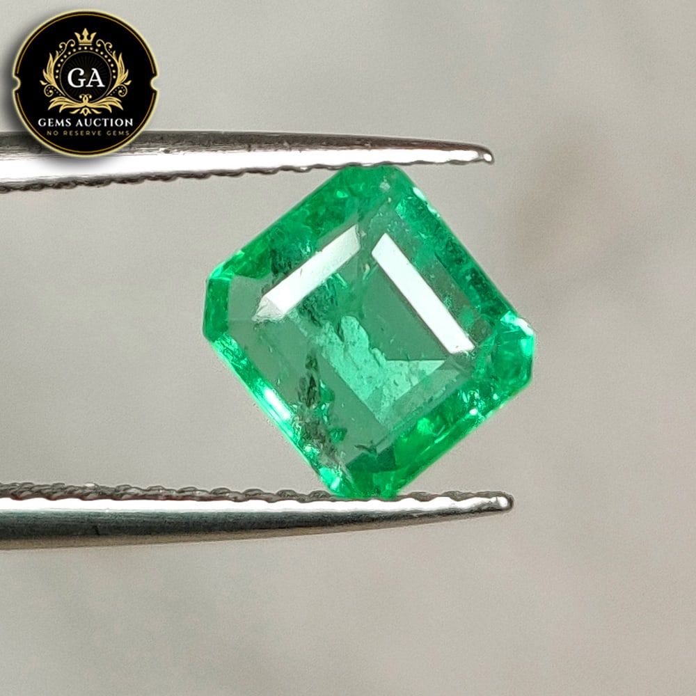 1.13 Ct Natural Green Emerald Square Octagon Cut: Weight - 1.13 Ct / Size - 7.00 x 6.30 x 3.10 mm / Shape - Square Octagon Cut / Color - Green / Clarity - SI / Origin - Zambia / Treatment - Natural Emeralds are commonly enhanced by oil