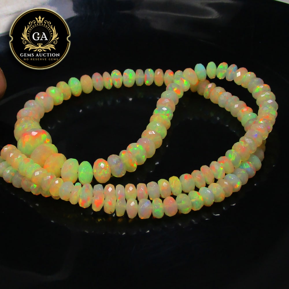 86.90 Ct Natural Multicolor Welo Opal Top Fire Round Beads (1 of 3)