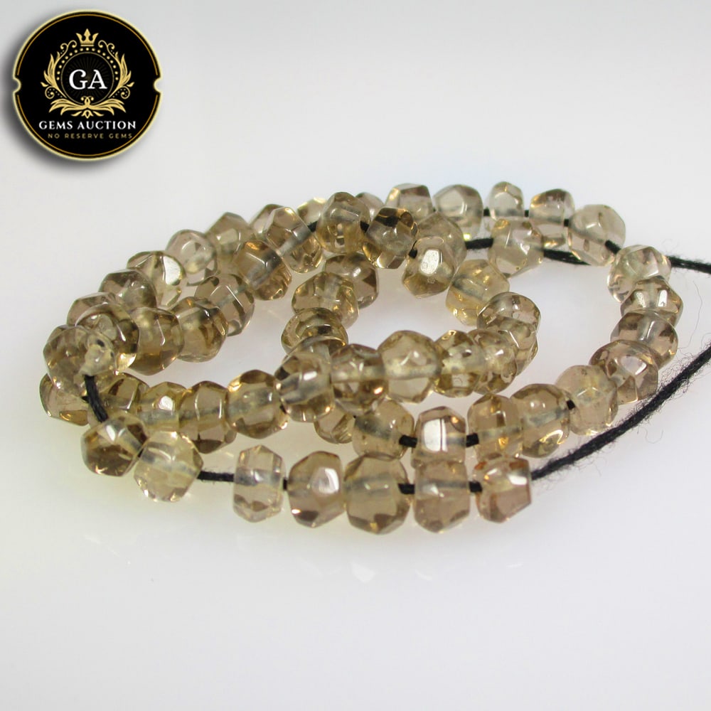 25.10 Ct Natural Choco Smoky Quartz Excellent Fancy Cut Beads (1 of 3)