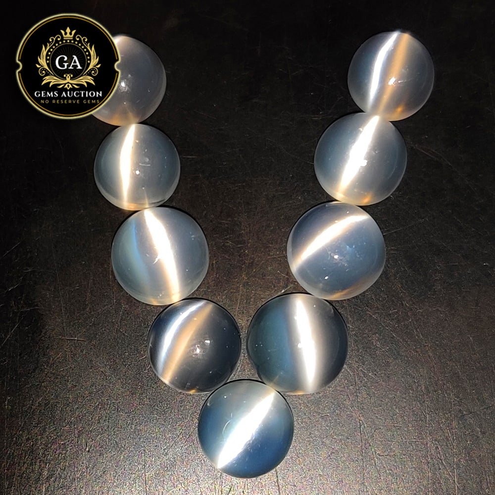 25.18 Ct Natural Moonstone Round Cab Set (1 of 2)