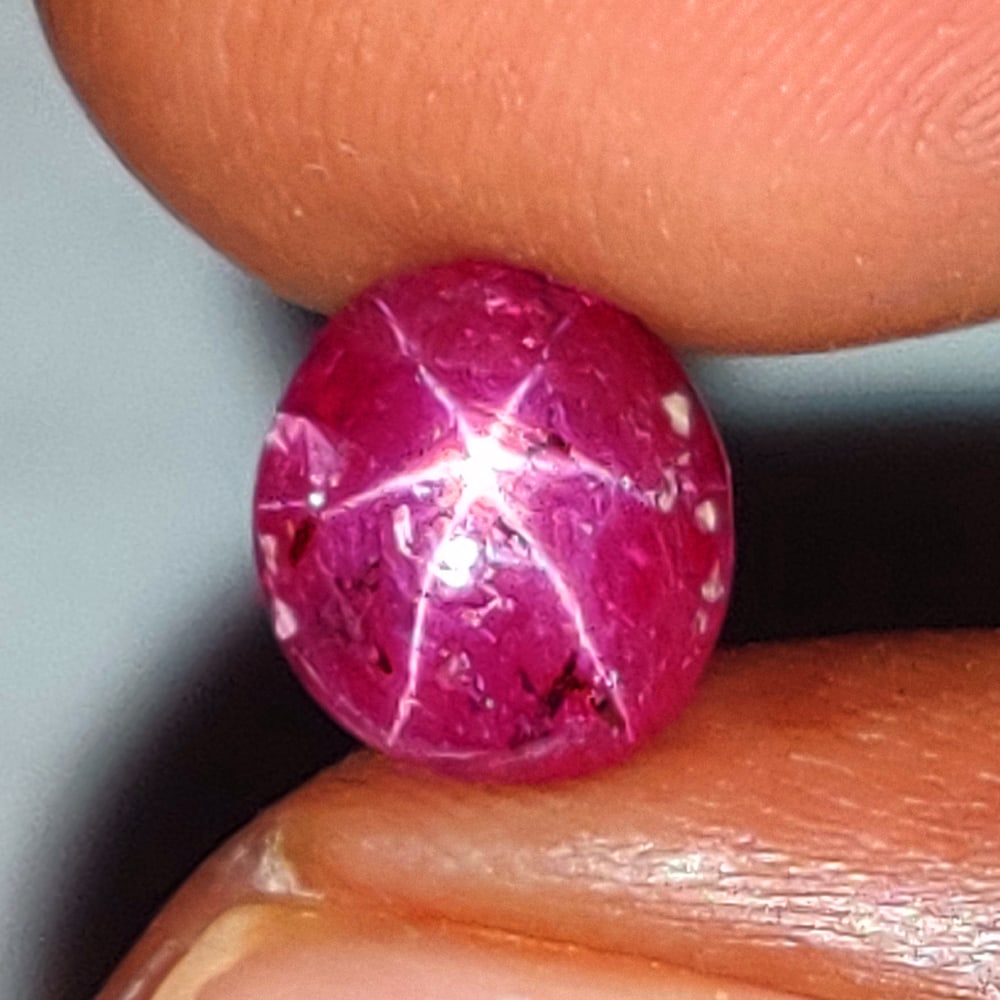 CERTIFIED 3.03 Ct Natural Star Ruby Oval Cabochon (1 of 3)