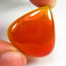 36.65 Ct Natural Orange Onyx Pear Cab