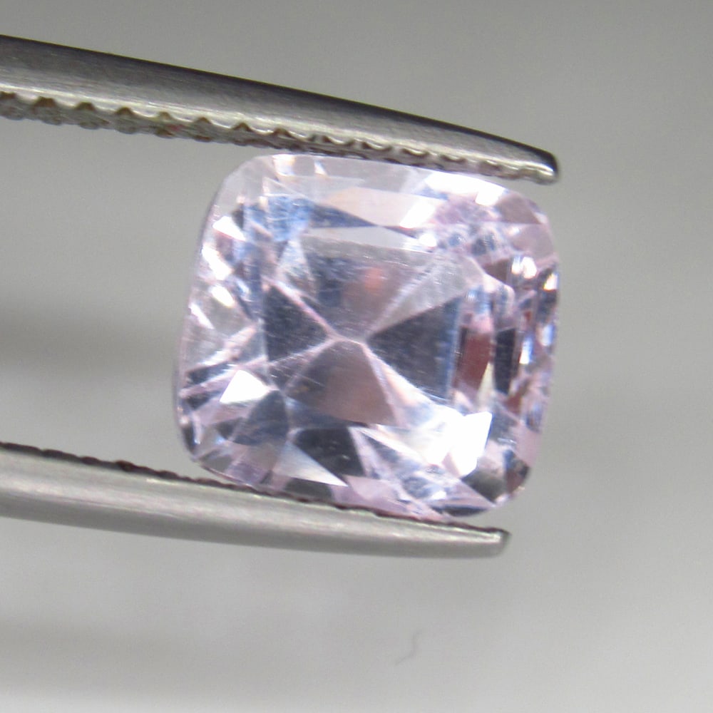 4.00 Natural Pink Kunzite "Spodumene" Square Cushion Cut: Weight - 4.00 Ct / Dimensions - 8.20 x 7.70 x 7.60 mm / Shape & Cut - Cushion Cut / Color - Sweet Pink / Transparency - Transparent / Origin - Afghanisthan / Comments - None