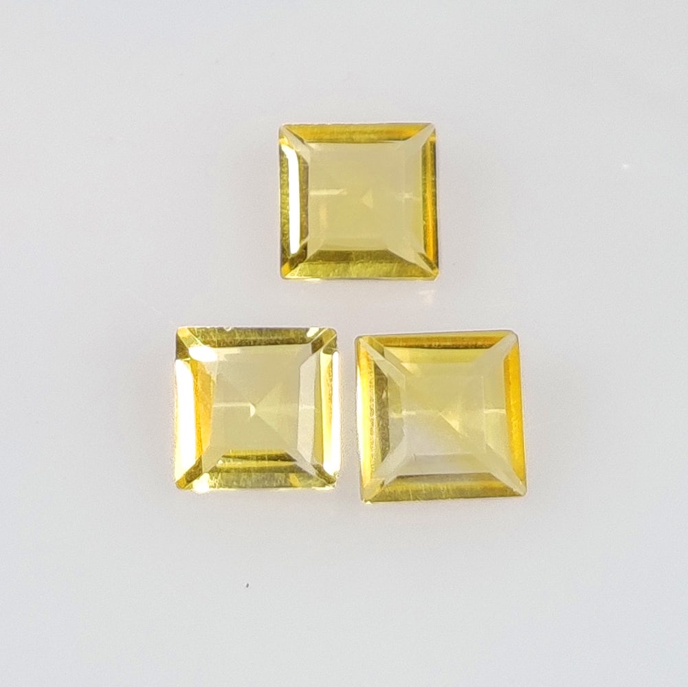 1.54 Ct Natural Citrine Square Cut Set (1 of 2)