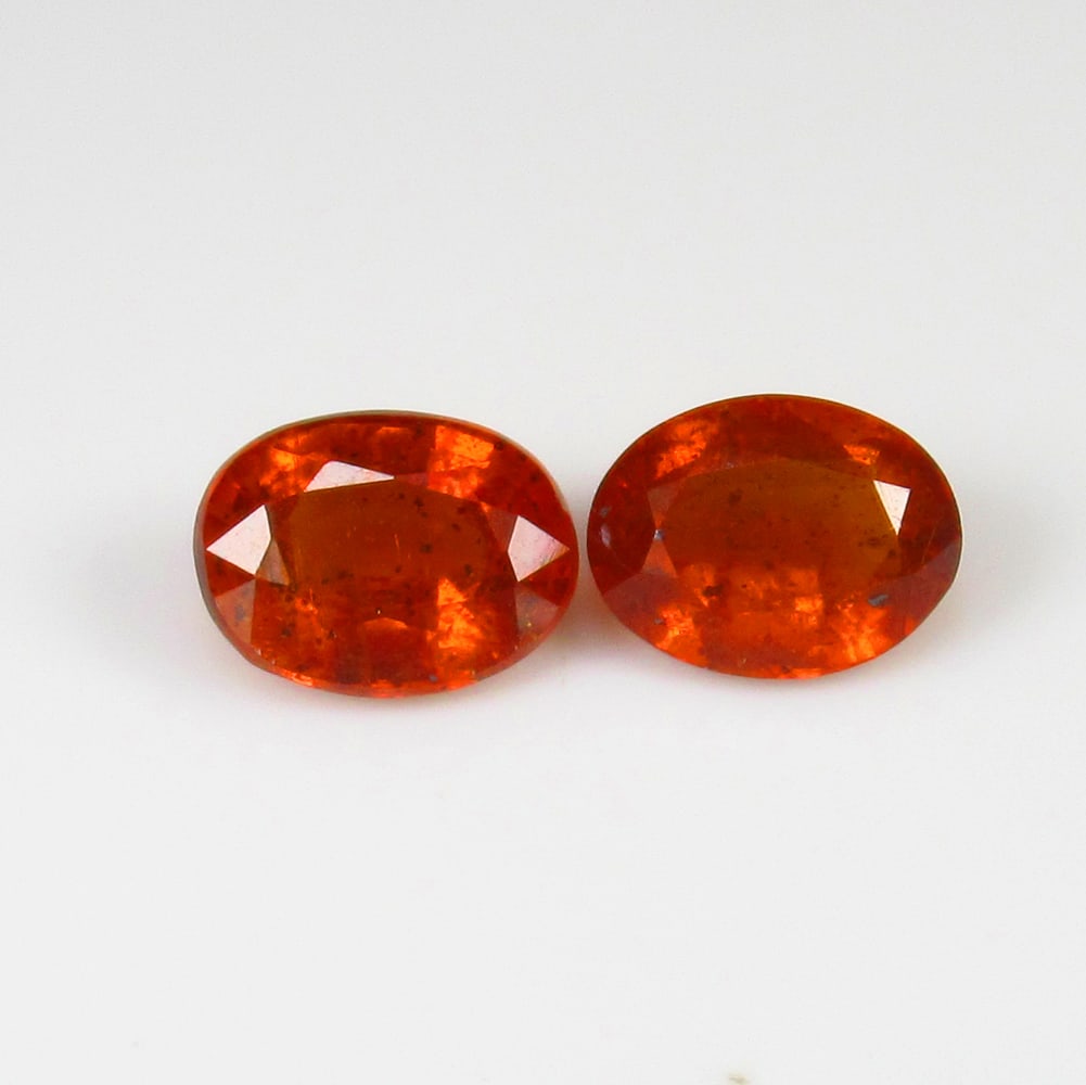 3.40 Ct Natural Orange Kyanite Oval Cut Pair: Weight - 3.40 Ct / Size - 8.20 x 6.10 x 4.00 mm / 2 Pc's / Shape - Oval Cut / Color - Orange / Clarity - SI / Origin - India / Treatment - None