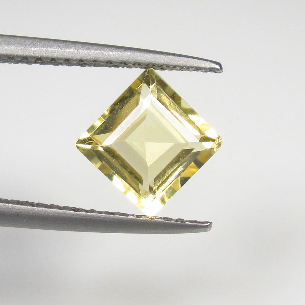 1.64 Ct Natural Yellow Citrine Square Cut: Weight - 1.64 Ct / Size - 7.00 x 6.80 x 4.60 mm / Shape - Square Cut / Color - Yellow / Clarity - VVS / Origin - Brazil / Treatment - Heated