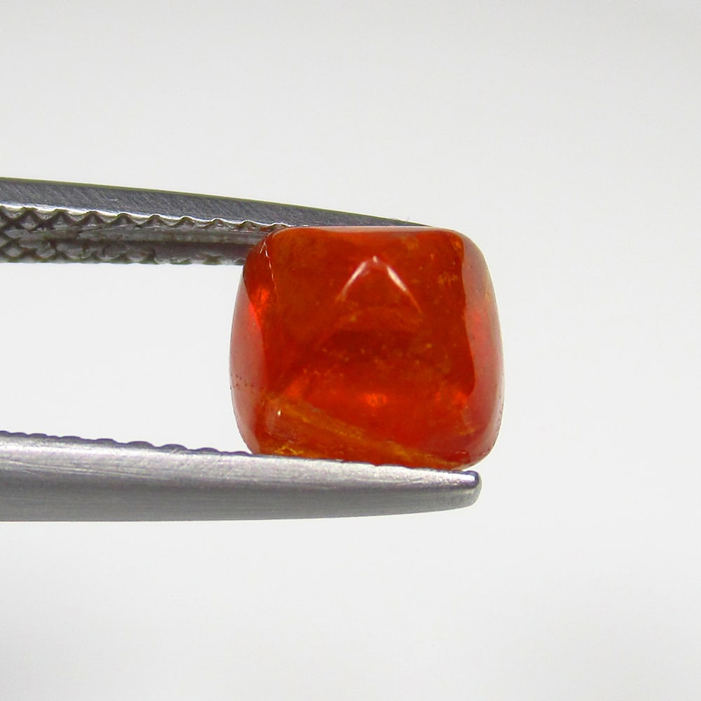 3.24 Ct Natural Deep Orange Spessarite Garnet Cushion Cab: Weight - 3.24 Ct / Size - 7.50 x 7.50 x 6.00 mm / Shape - Cushion Cab / Clarity - SI / Origin - Madagascar / Treatment - None