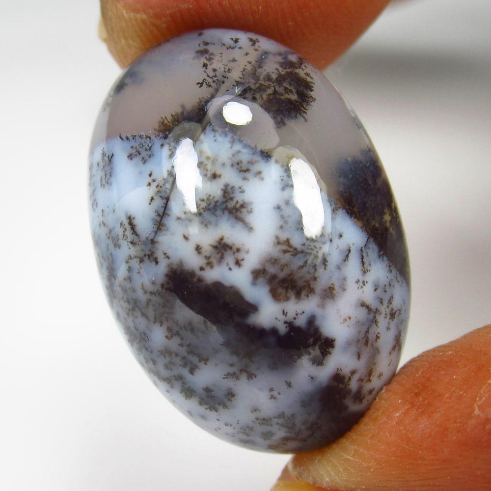 18.36 Ct Natural Dendrite Opal Oval Cab (1 of 2)