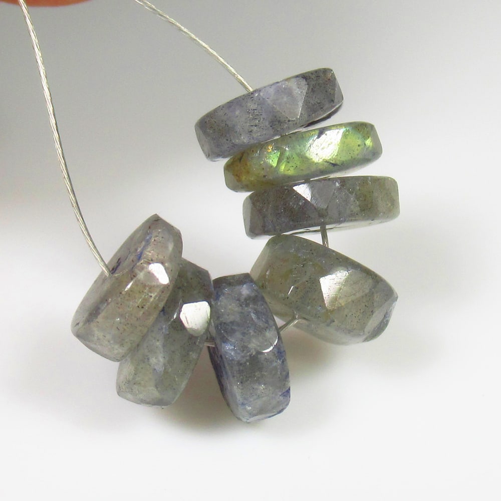 9.36 Ct Natural Labradorite Round Cut Beads: Weight - 9.36 Ct / Size - 7.60 - 7.70 mm / 7 Pc's / Shape - Excellent Round Cut Beads / Clarity - Opaque / Origin - Africa / Treatment - None