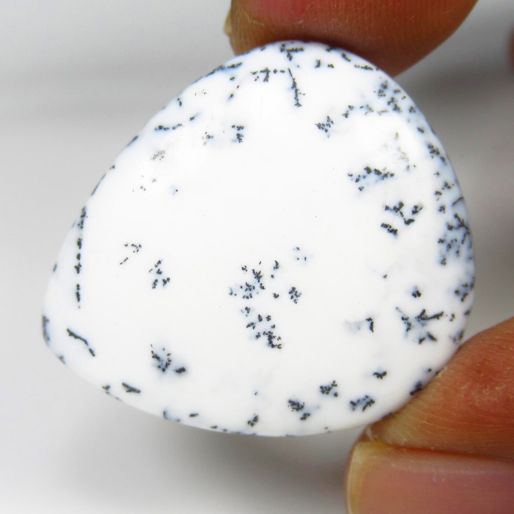 24.16 Ct Natural Dendrite Agate Pear Cab (1 of 2)