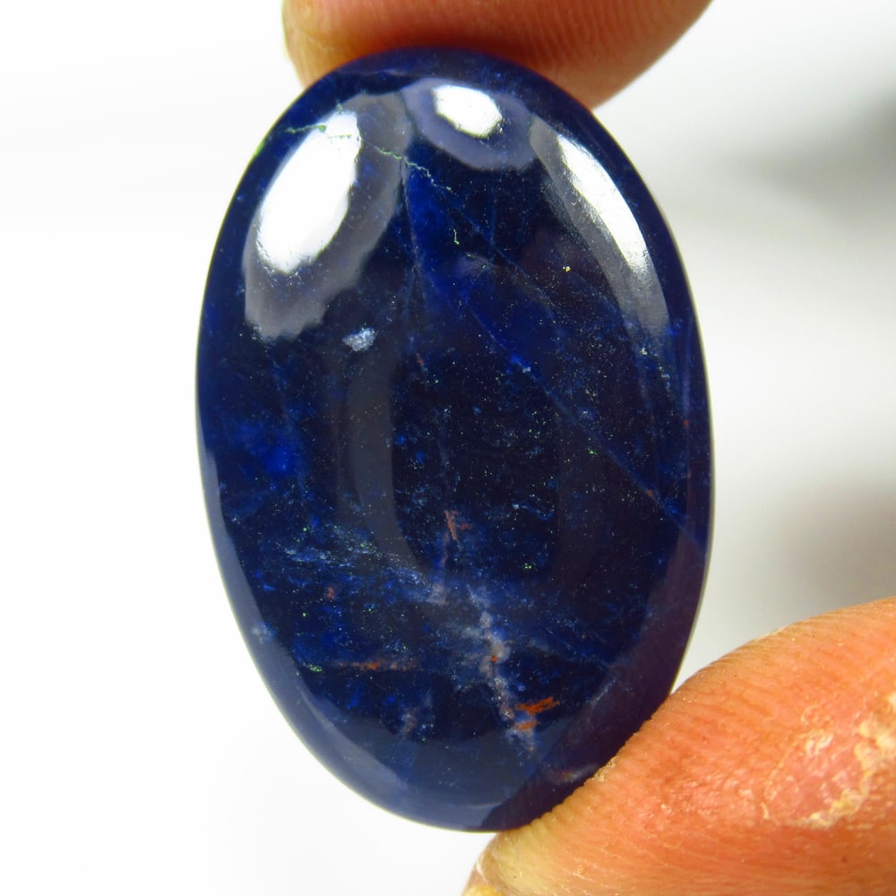 16.22 Ct Natural Blue Sodolite Oval Cab: Weight - 16.22 Ct / Size - 27.00 x 16.80 x 5.00 mm / Shape - Oval Cab / Clarity - Opaque / Origin - Russia / Treatment - None