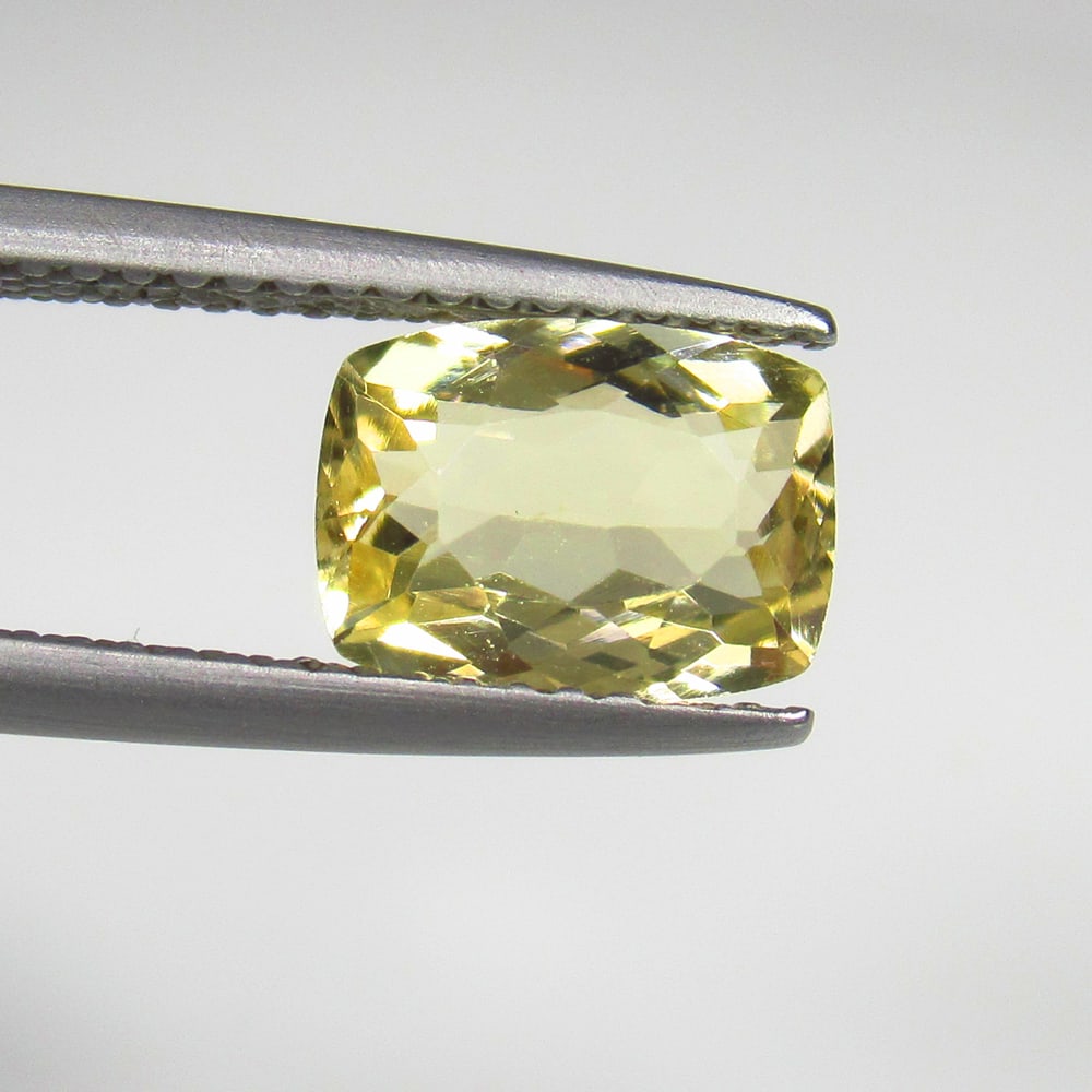 1.55 Ct Natural Yellow Beryl Cushion Cut: Weight - 1.55 Ct / Size - 8.70 x 6.50 x 4.00 mm / Top Class Quality / Cushion Cut / Origin - Brazil / Treatment - None