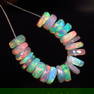 5.66 Ct Natural Multicolor Welo Opal Round Cut Beads
