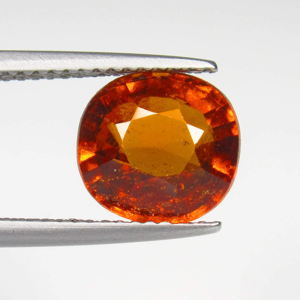 3.66 Ct Natural Orange Hessonite Garnet Cushion Cut: Weight - 3.66 Ct / Size - 9.50 x 9.00 x 5.60 mm / Shape - Cushion Cut / Clarity - VVS / Origin - Nigeria / Treatment - None