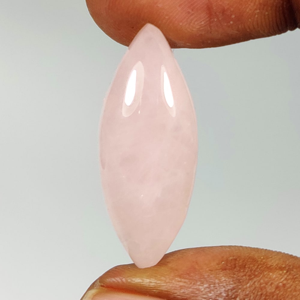 22.10 Ct Natural Rose Quartz Marquise Cab (1 of 2)