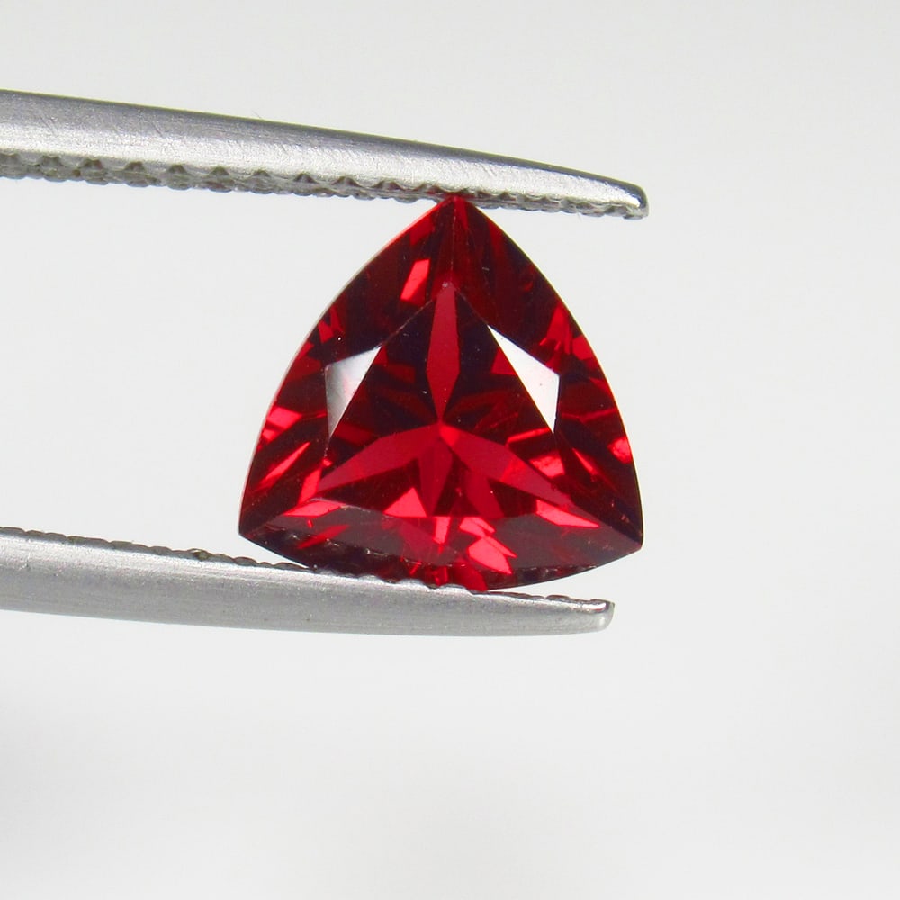 2.17 Ct Natural Almandite Garnet Trillion Cut: Weight - 2.17 Ct / Size - 8.10 x 8.10 x 5.00 mm / Shape - Trillion Cut / Clarity - VVS / Origin - Nigeria / Treatment - None