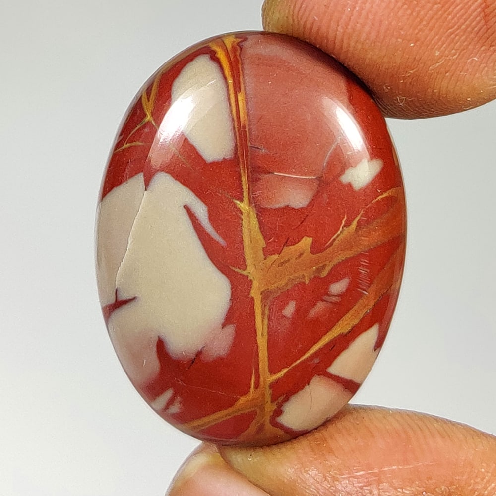 26.43 Ct Natural Bloodstone Jasper Quartz Oval Cab (1 of 2)
