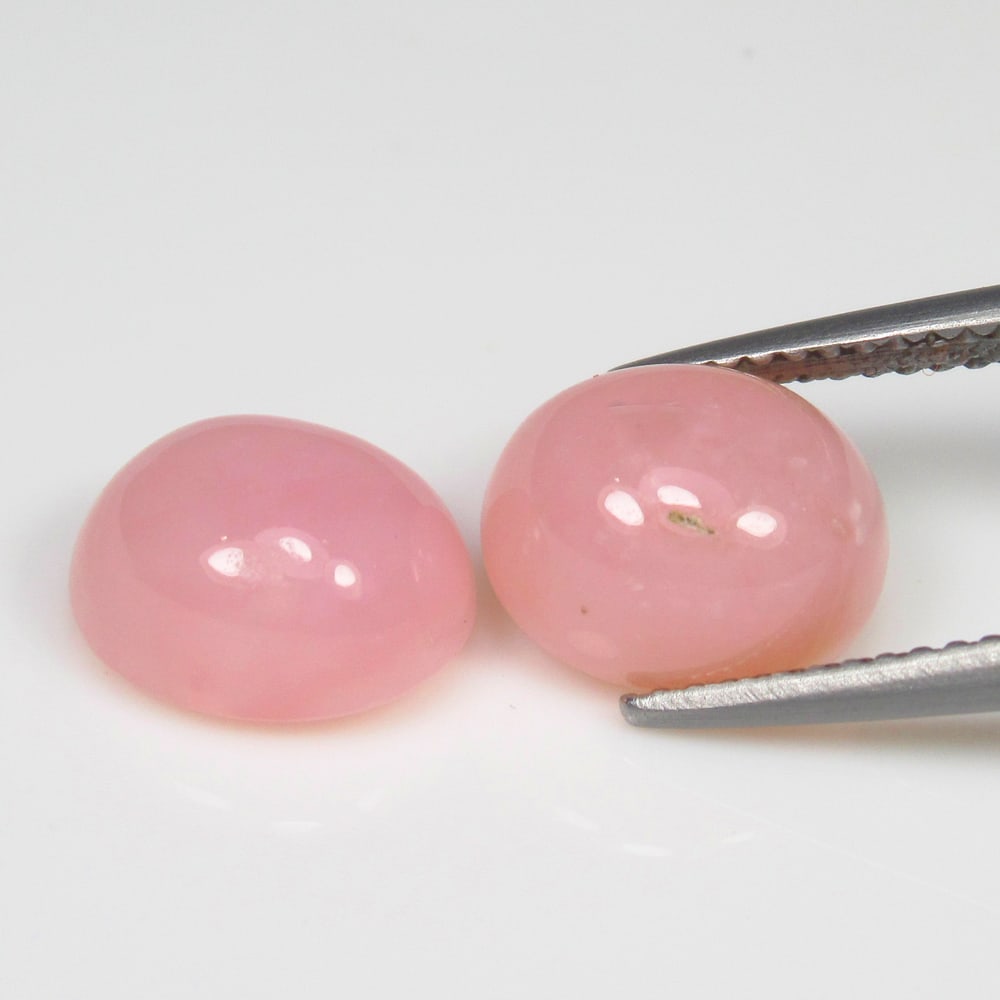 5.35 Ct Natural Pink Opal Oval Cab Pair (1 of 2)