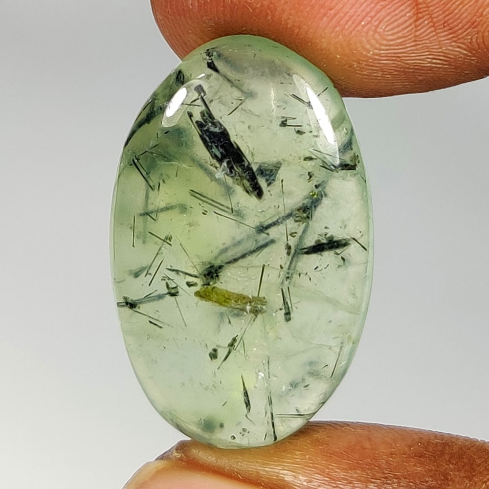 23.26 Ct Natural Rutile Quartz Oval Cab: Weight - 23.26 Ct / Size - 27.00 x 16.30 x 6.00 mm / Shape - Oval Cab / Clarity - Transparent / Origin - Norway / Treatment - None