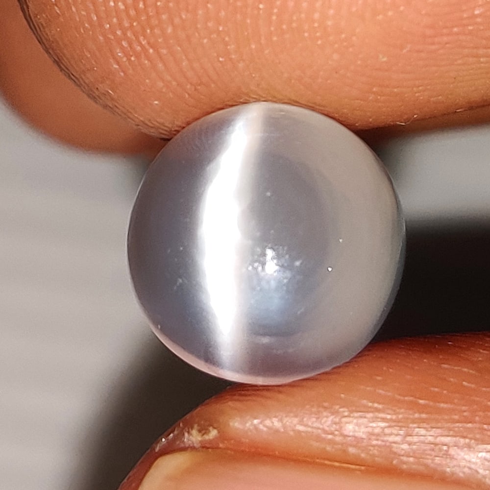 3.35 Ct Natural Moonstone Round Cab: Weight - 3.35 Ct / Size - 9.70 x 9.50 x 5.20 mm / Shape - Round Cabochon / Clarity - Semi-Transparent / Origin - India / Treatment - None