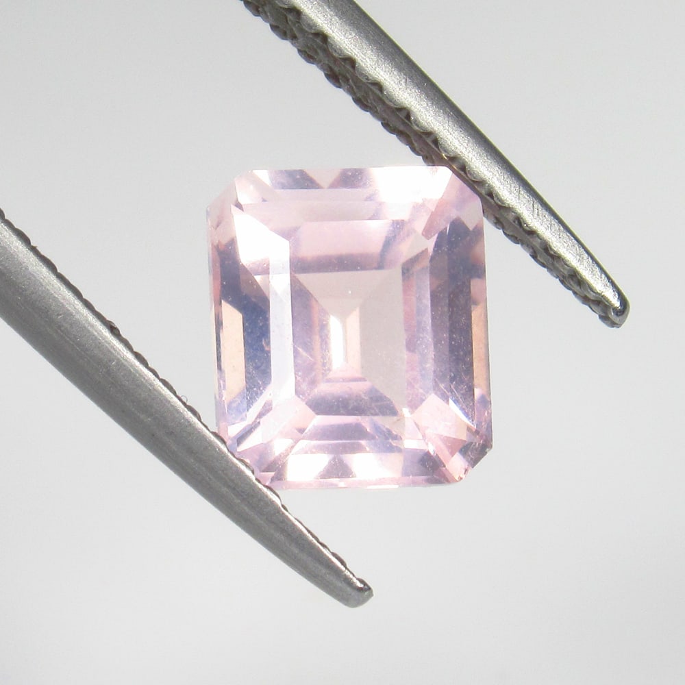 1.70 Ct Natural Rose Quartz Emerald Cut: Weight - 1.70 Ct / Dimensions - 7.40 x 6.40 x 5.20 mm / Top Class Quality / Emerald Cut / Origin - Brazil / Comments - None