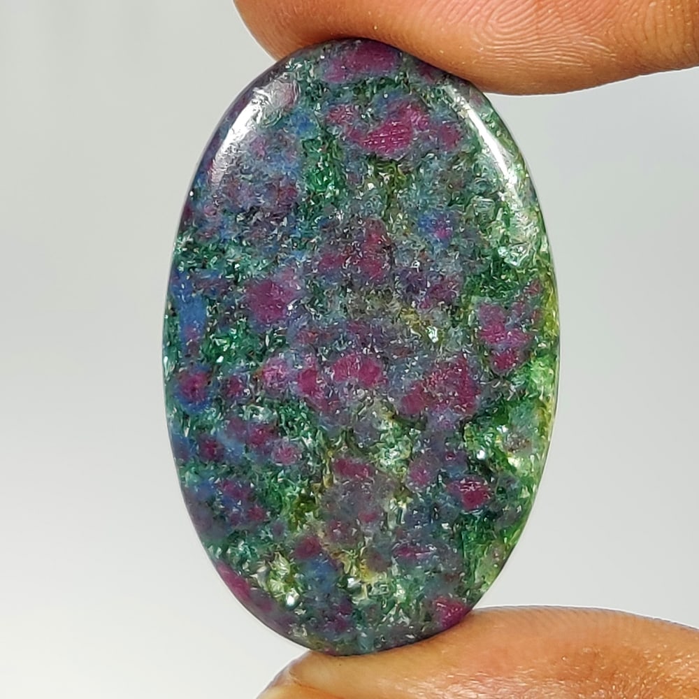 28.31 Ct Natural Ruby Zoisite Oval Cab (1 of 2)