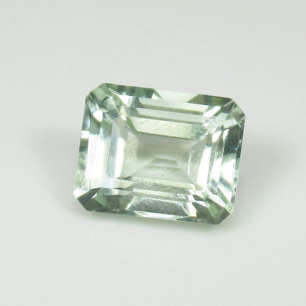 3.78 Ct Natural Green Amethyst Emerald Cut: Weight - 3.78 Ct / Size -10.10 x 8.10 x 6.30 mm / Shape - Emerald Cut / Color - Green / Clarity - VVS / Origin - Brazil / Treatment - Heated