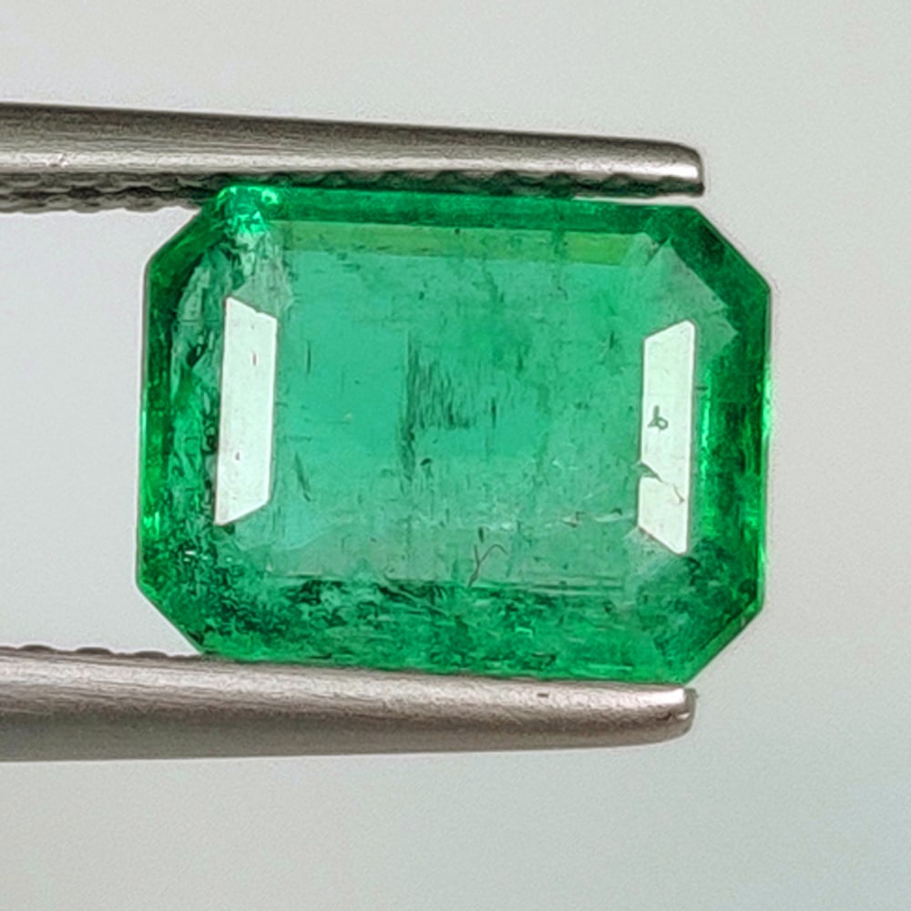 2.54 Ct Natural Zambian Green Emerald Octagon Cut (1 of 2)