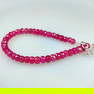 50.59 Ct Natural Red Ruby Round Cut Beads Bracelet Ready Wear
