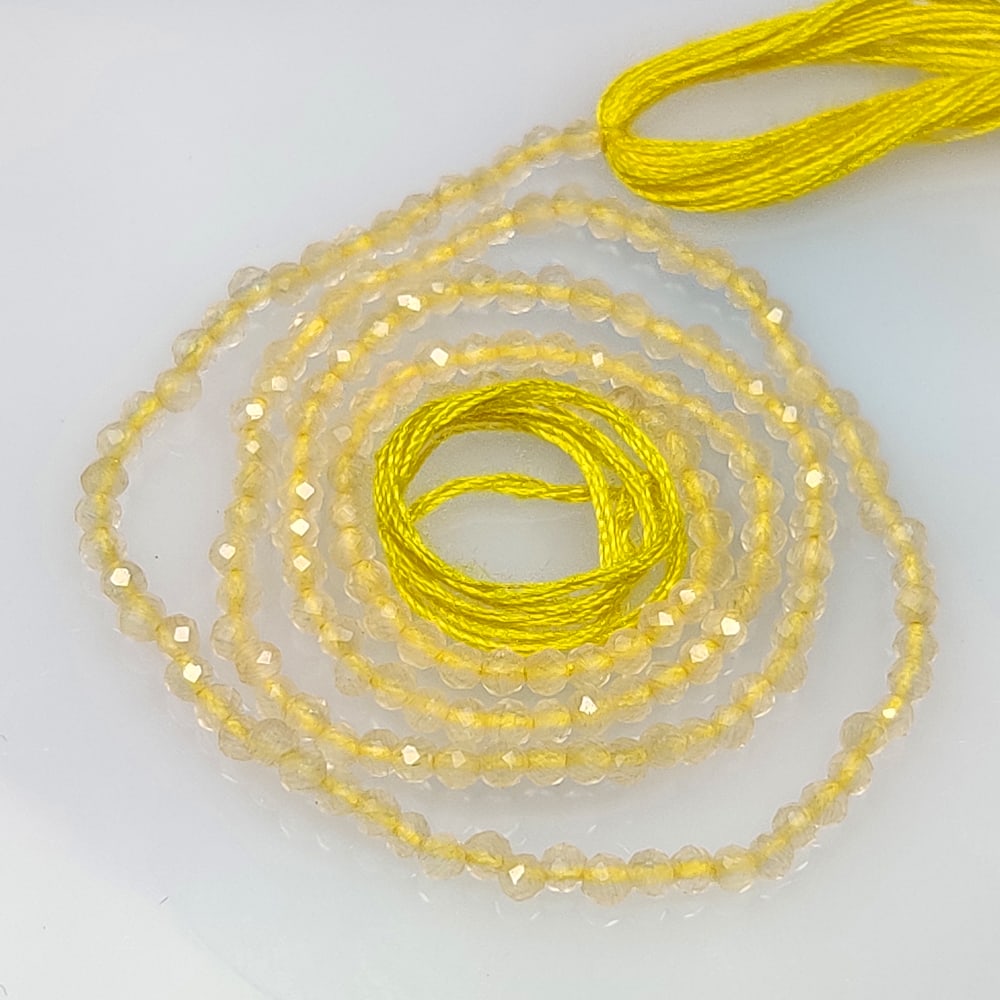 8.35 Ct Natural Lemon Quartz Round Cut Beads: Weight - 8.35 Ct / Dimensions - 2.00 - 2.20 mm / Lot / Top Quality Luster / Excellent Round Cut Beads / Origin - Brazil / Treatment - None