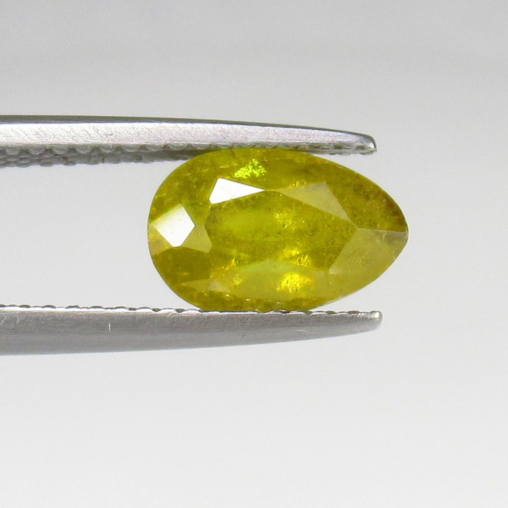 2.02 Ct Natural Sphene Pear Cut: Weight - 2.02 Ct / Size - 10.00 x 6.60 x 5.00 mm / Shape - Pear Cut / Color - Greenish Yellow / Clarity - SI / Origin - Myanmar / Treatment - None