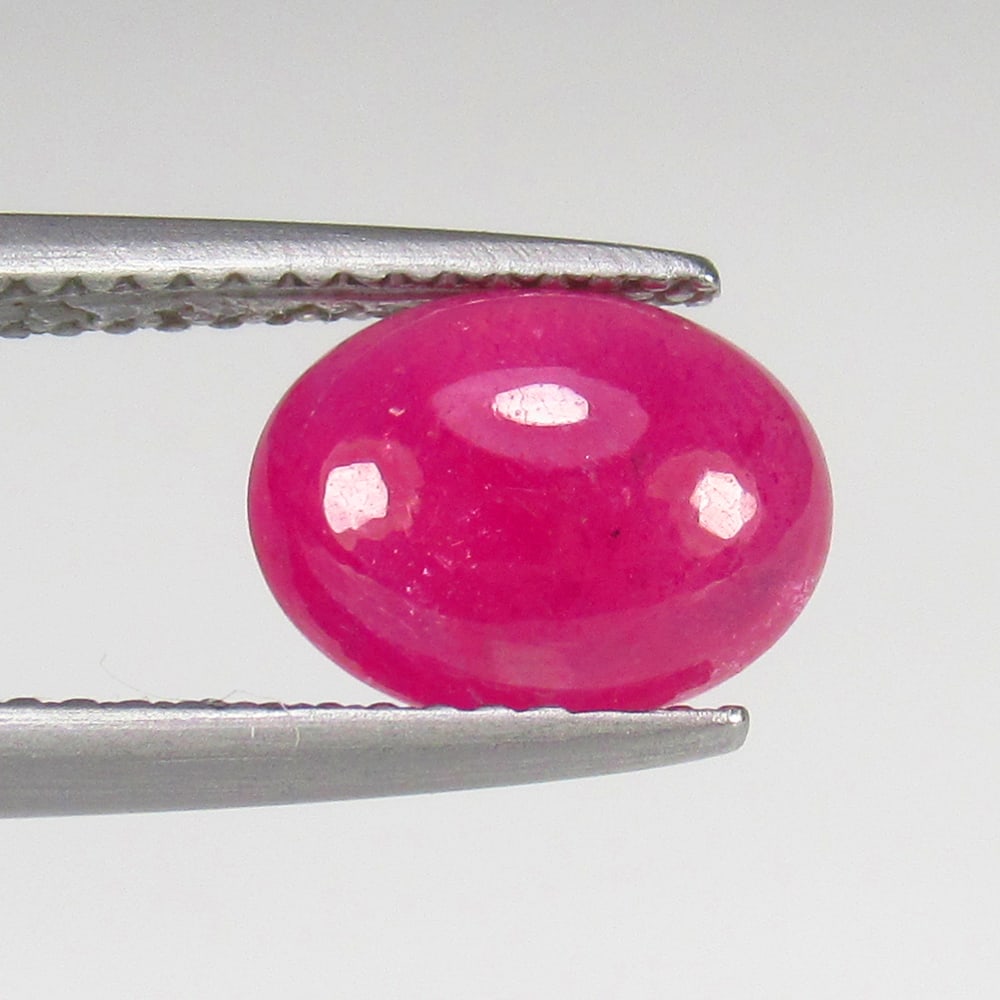 2.73 Ct Natural Pinkish Red Ruby Oval Cab (1 of 2)