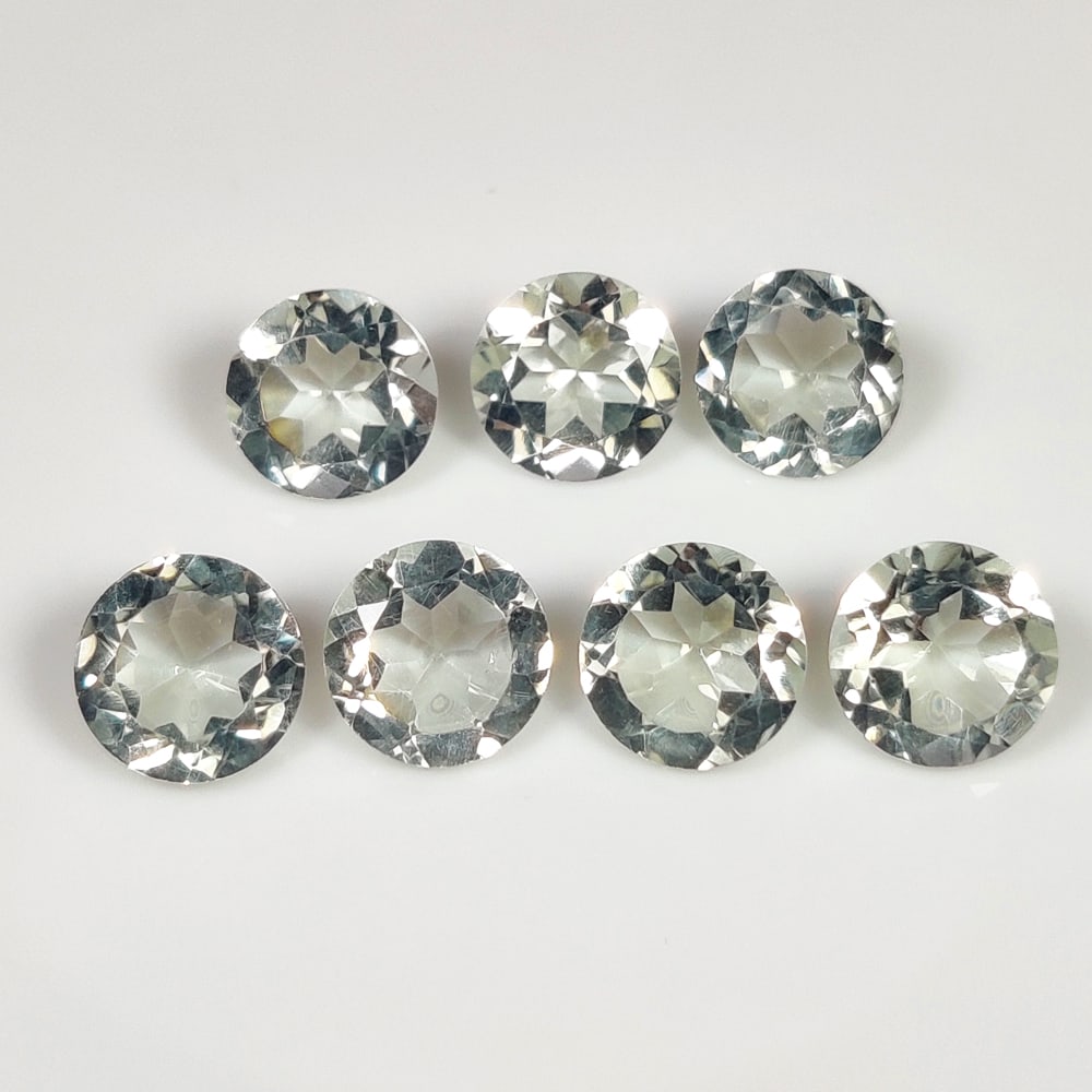 7.86 Ct Natural Green Amethyst Round Cut Necklace Set (1 of 2)