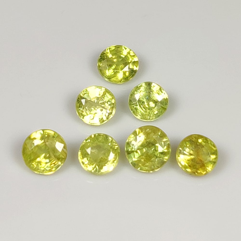 2.86 Ct Natural Sphene Round Cut Necklace Set (1 of 2)