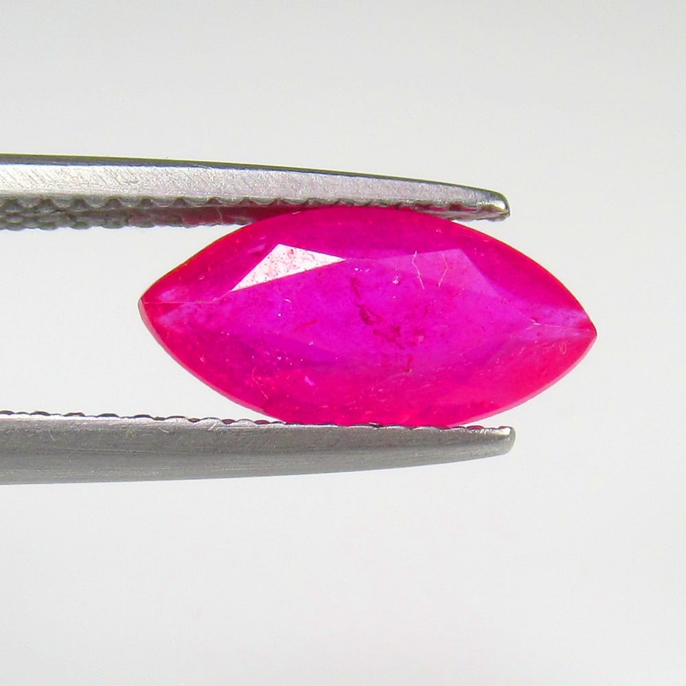 2.10 Ct Natural Pinkish Red Ruby Marquise Cut (1 of 2)