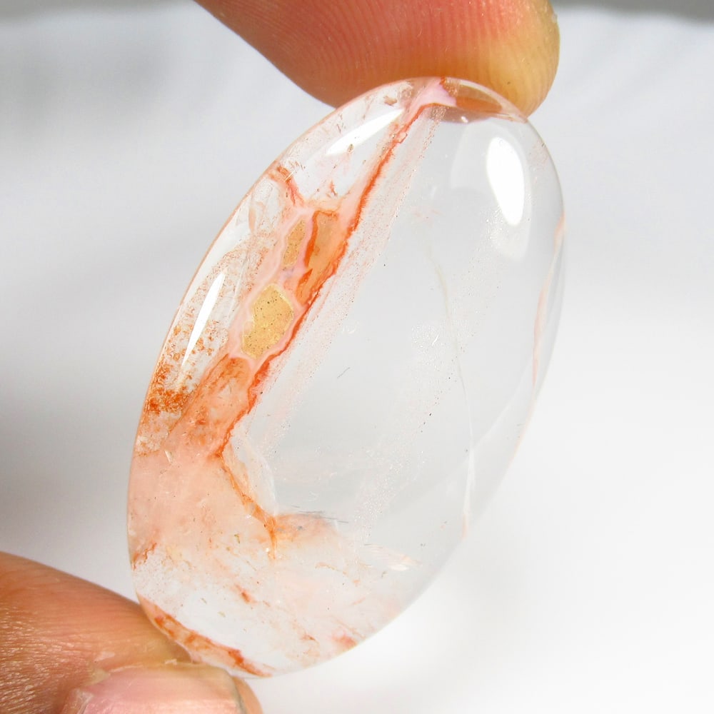 31.74 Ct Natural Rutile Quartz Oval Cab: Weight - 31.74 Ct / Dimensions - 37.00 x 22.00 x 5.20 mm / Shape & Cut - Oval Cab / Transparency - Transaprent / Origin - Norway / Comments - None