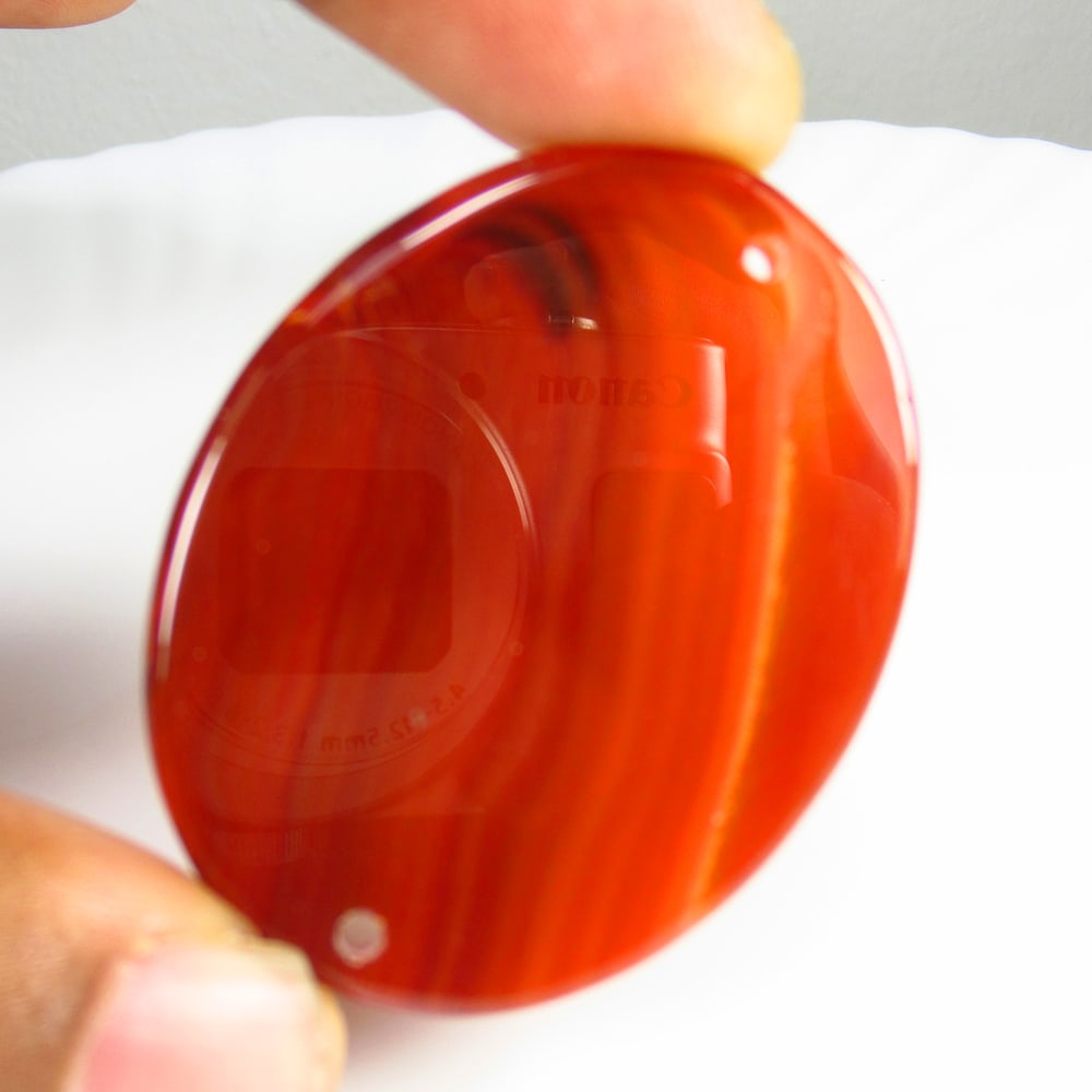 50.12 Ct Natural Orange Agate Drilled Oval Cab For Pedant Jewellery (1 of 2)
