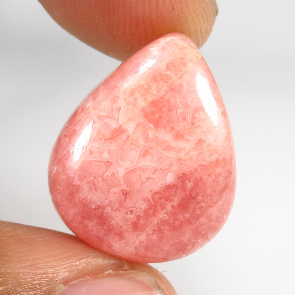 21.73 Ct Natural Candy Pink Rhodochrosite Pear Cab: weight - 21.73 Ct / Size - 20.00 x 16.00 x 6.80 mm / Shape - Excellent Pear Cab / Origin - Brazil / Treatment - None