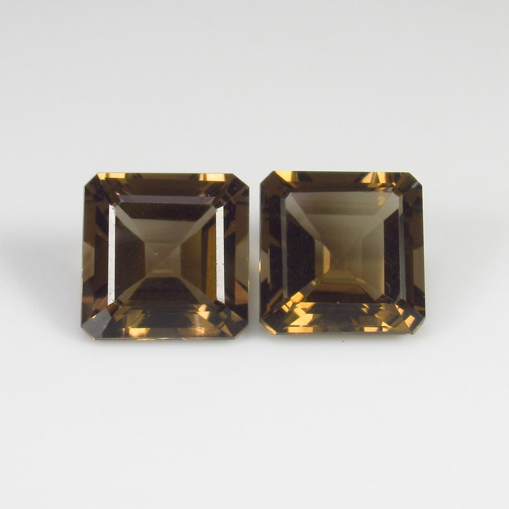 6.04 Ct Natural Choco Smoky Quartz Square Octagon Cut Pair: Weight - 6.04 Ct / Size - 9.40 x 9.40 x 6.00 mm / 2 Pc's / Top Class Quality / Square OCtagon Cut / Origin - Norway / Treatment - None