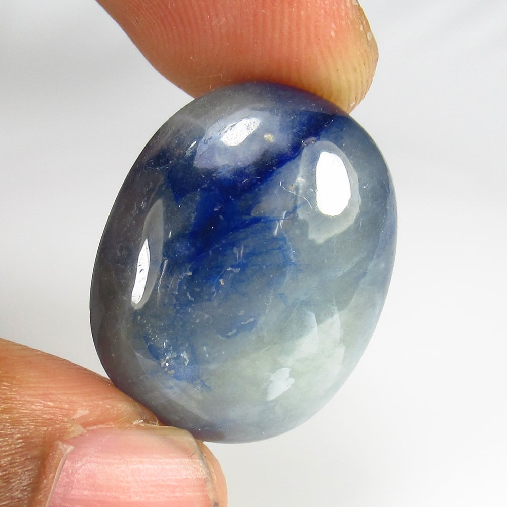 35.88 Ct Natural Blue Sapphire Oval Cab: Weight - 35.88 Ct / Size- 20.50 x 19.00 x 7.50 mm / Shape - Oval Cab / Clarity - Opaque / Origin - Sri Lanka / Treatment - Diffused