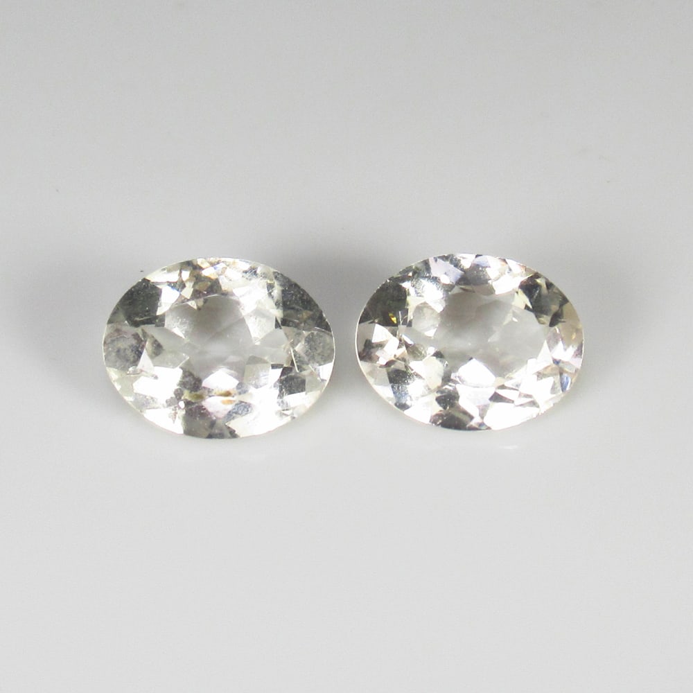 3.68 Ct Natural Imperial Topaz Oval Cut Pair: Weight - 3.68 Ct / Size - 9.00 x 7.00 x 4.00 mm / 2 Pc's / Shape -Oval Cut / Color - Light Yellow / Clarity - VVS / Origin - Brazil / Treatment - None