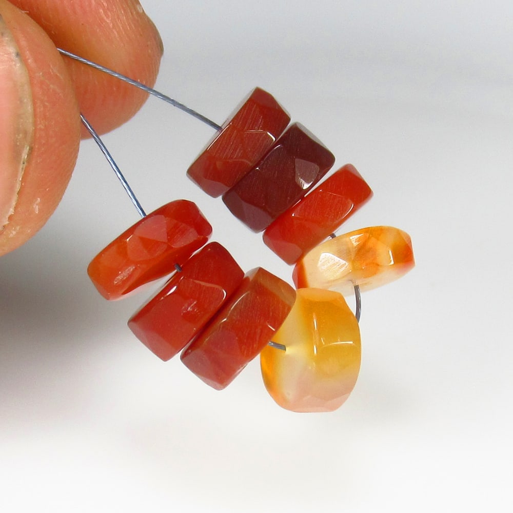14.34 Ct Natural Orange Carnelian Round Cut Beads: Weight - 14.34 Ct / Dimensions - 7.70 - 8.20 mm / 8 Pc's / Shape & Cut - Round Cut Beads / Transparency - Semi - Opaque / Origin - Brazil