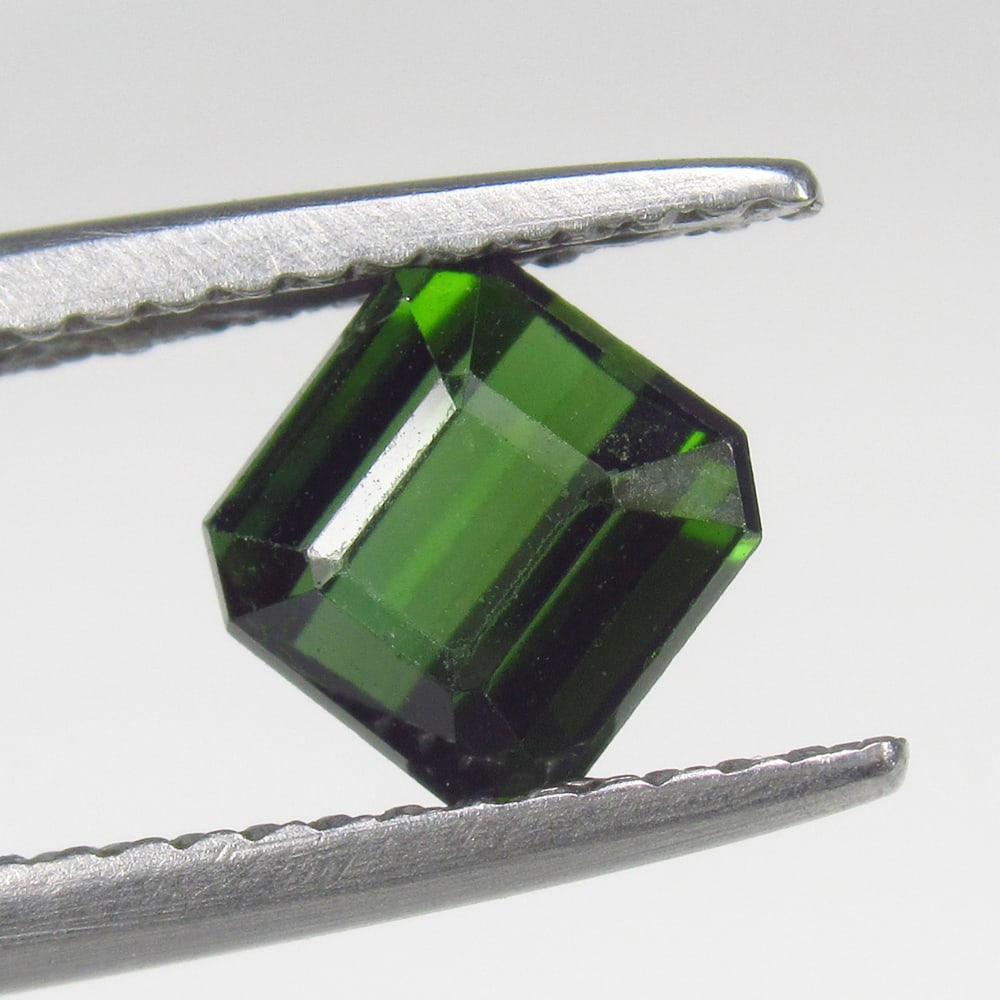 1.02 Ct Natural Green Tourmaline Square Octagon Cut (1 of 2)