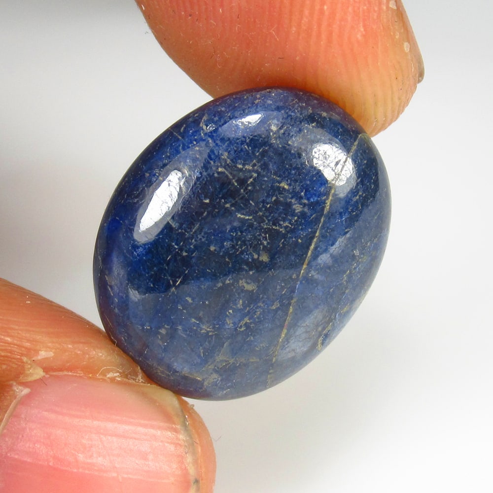 17.86 Ct Natural Blue Sapphire Oval Cab: Weight - 17.86 Ct / Size- 18.50 x 15.20 x 6.50 mm / Shape - Oval Cab / Clarity - Opaque / Origin - Sri Lanka / Treatment - Heated