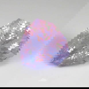 3.52 Ct Natural Pink Amethyst Rare Fancy Trillion Cut: Weight - 3.52 Ct / Size - 10.20 x 10.20 x 8.20 mm / Shape - Fancy Trillion Cut / Color - Pink / Clarity - VVS / Origin - Brazil / Treatment - Heated