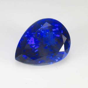 22.05 Ct Natural "D" Block Color Tanzanite 'IF' Pear Mixed  Cut